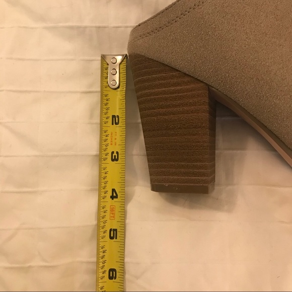 Restricted Suede Peep Toe Mule Booties - Size 8.5 - Picture 6 of 6